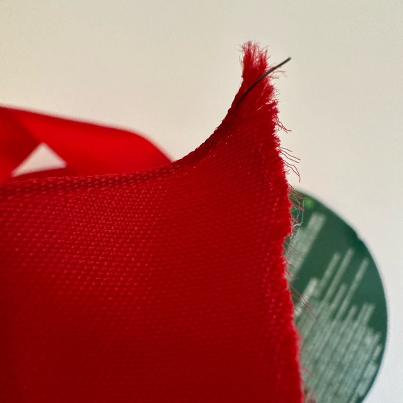 Red Ribbon Wire Edged Ribbon Red Satin Christmas Ribbon - Picture 5 of 9